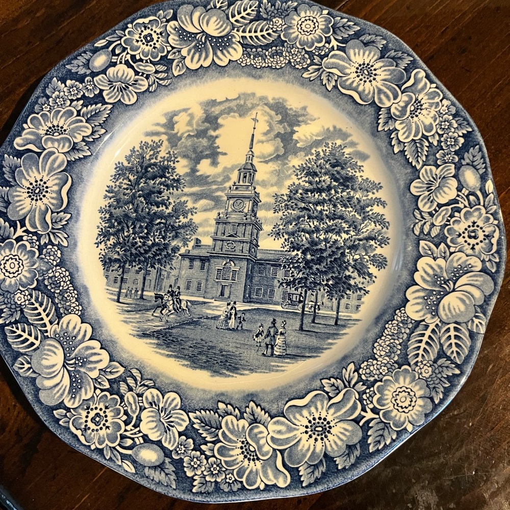 Staffordshire Liberty blue dinner plate